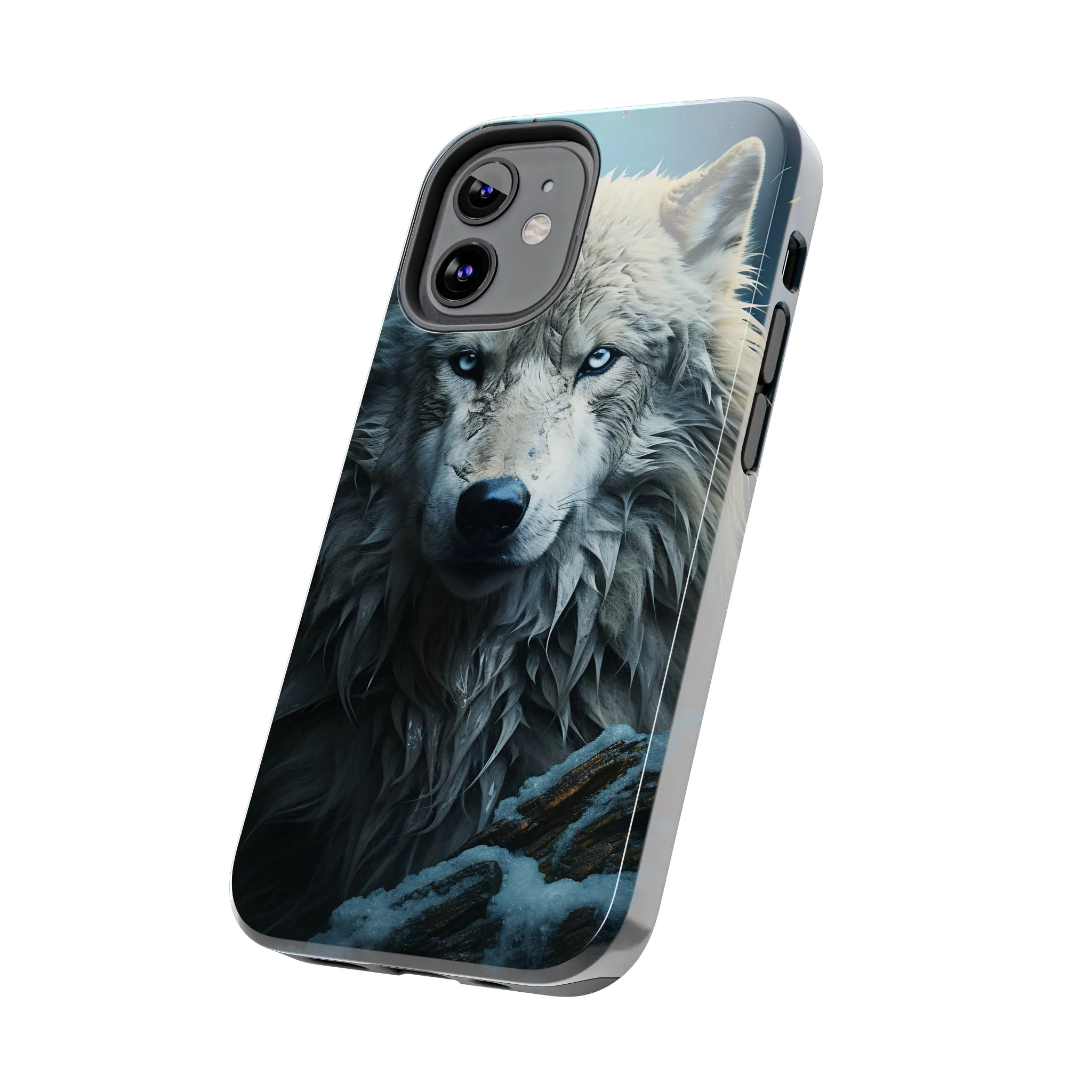 Majestic White Wolf Digital print Design Tough Phone Case compatible with a large variety of iPhone models, Gift, Phone Case