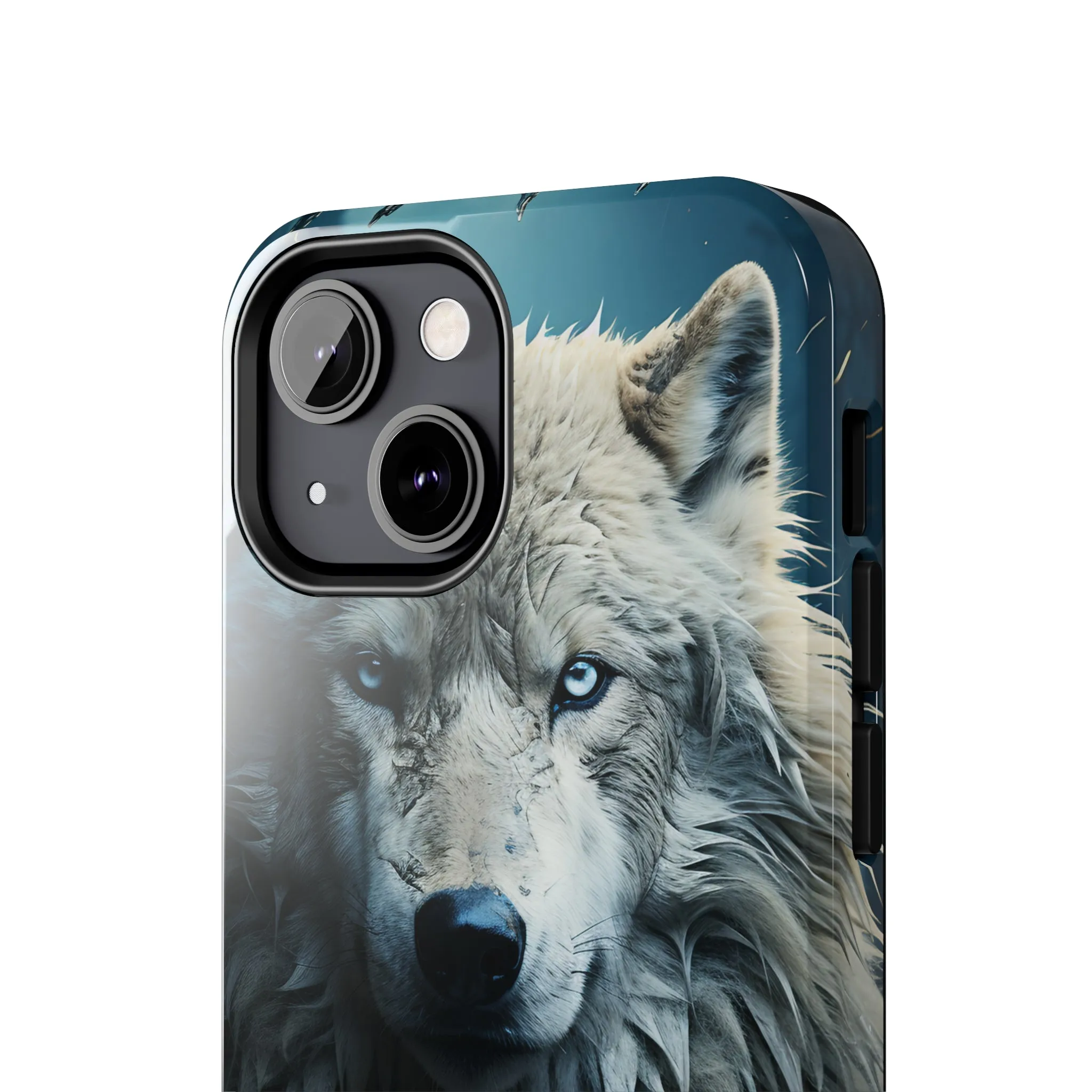 Majestic White Wolf Digital print Design Tough Phone Case compatible with a large variety of iPhone models, Gift, Phone Case