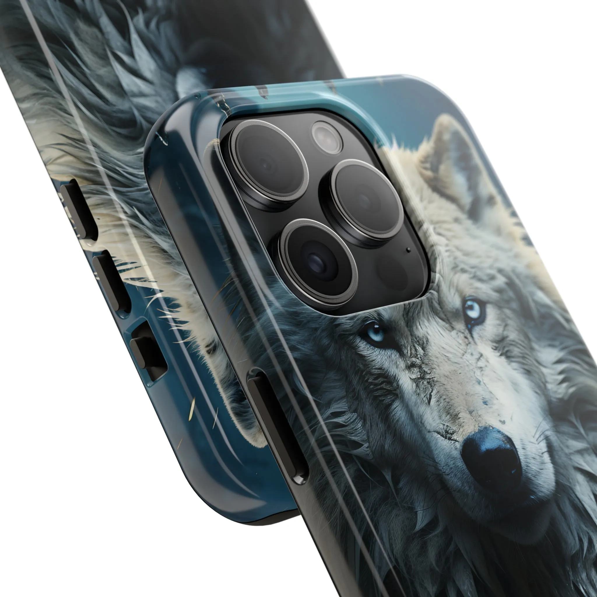 Majestic White Wolf Digital print Design Tough Phone Case compatible with a large variety of iPhone models, Gift, Phone Case