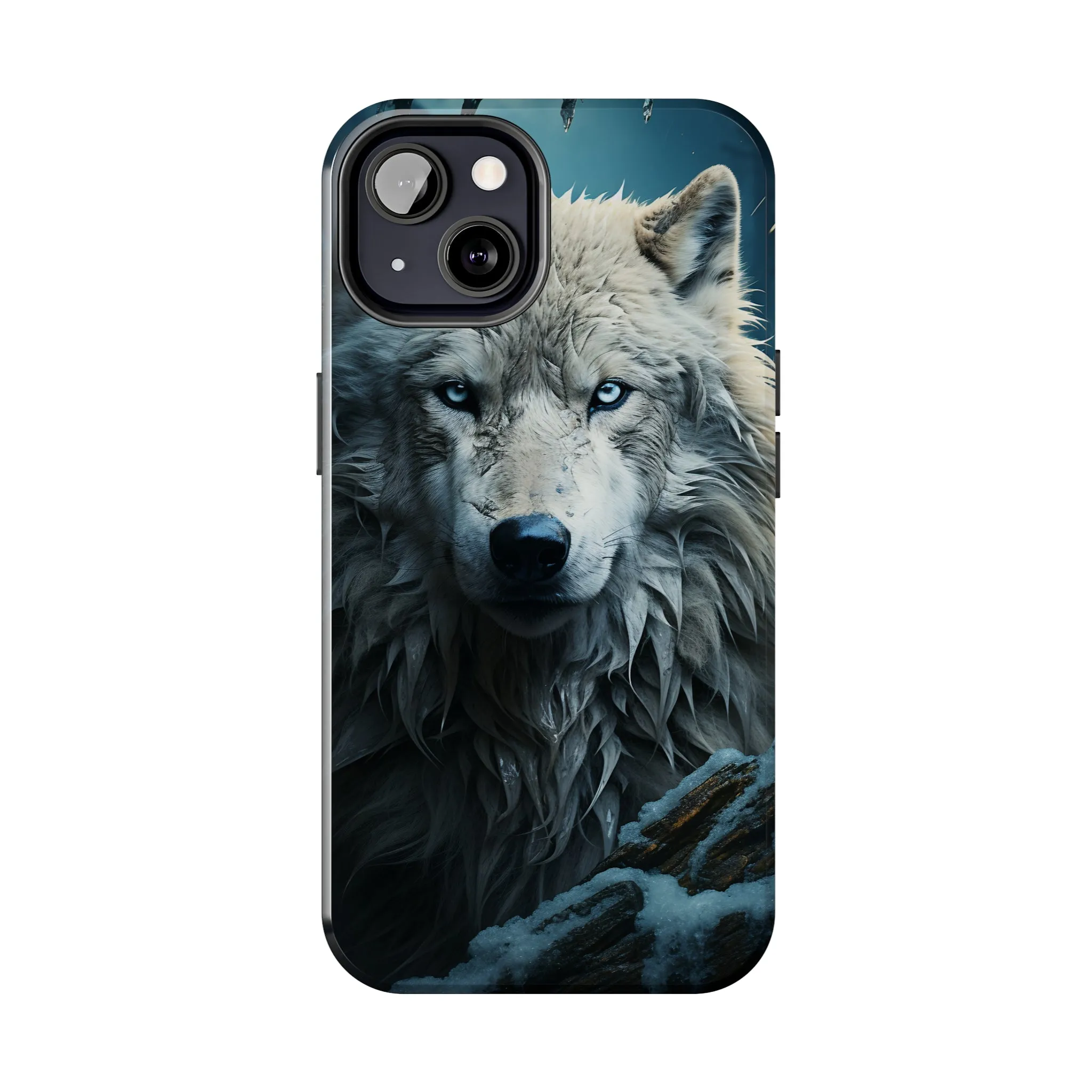 Majestic White Wolf Digital print Design Tough Phone Case compatible with a large variety of iPhone models, Gift, Phone Case