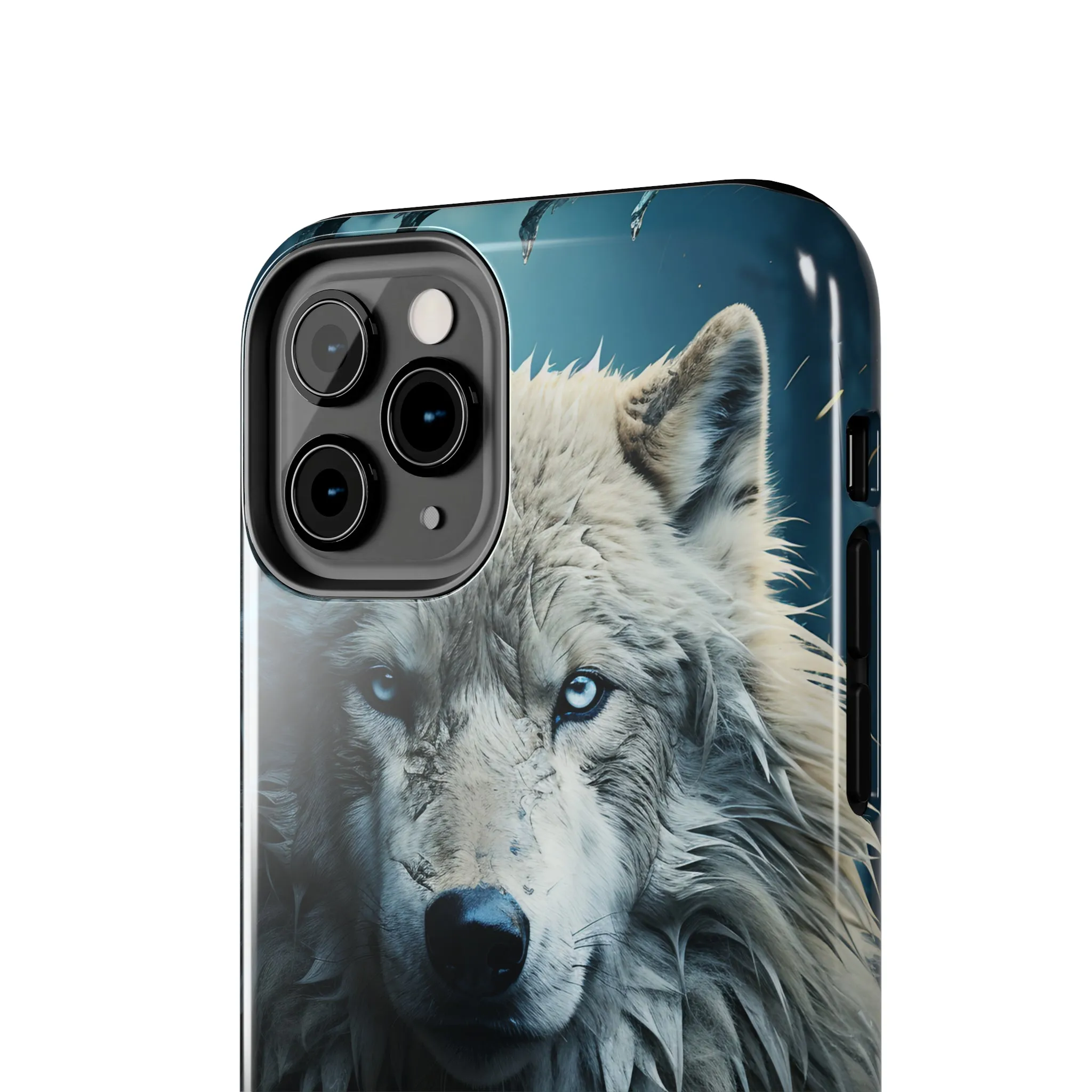 Majestic White Wolf Digital print Design Tough Phone Case compatible with a large variety of iPhone models, Gift, Phone Case