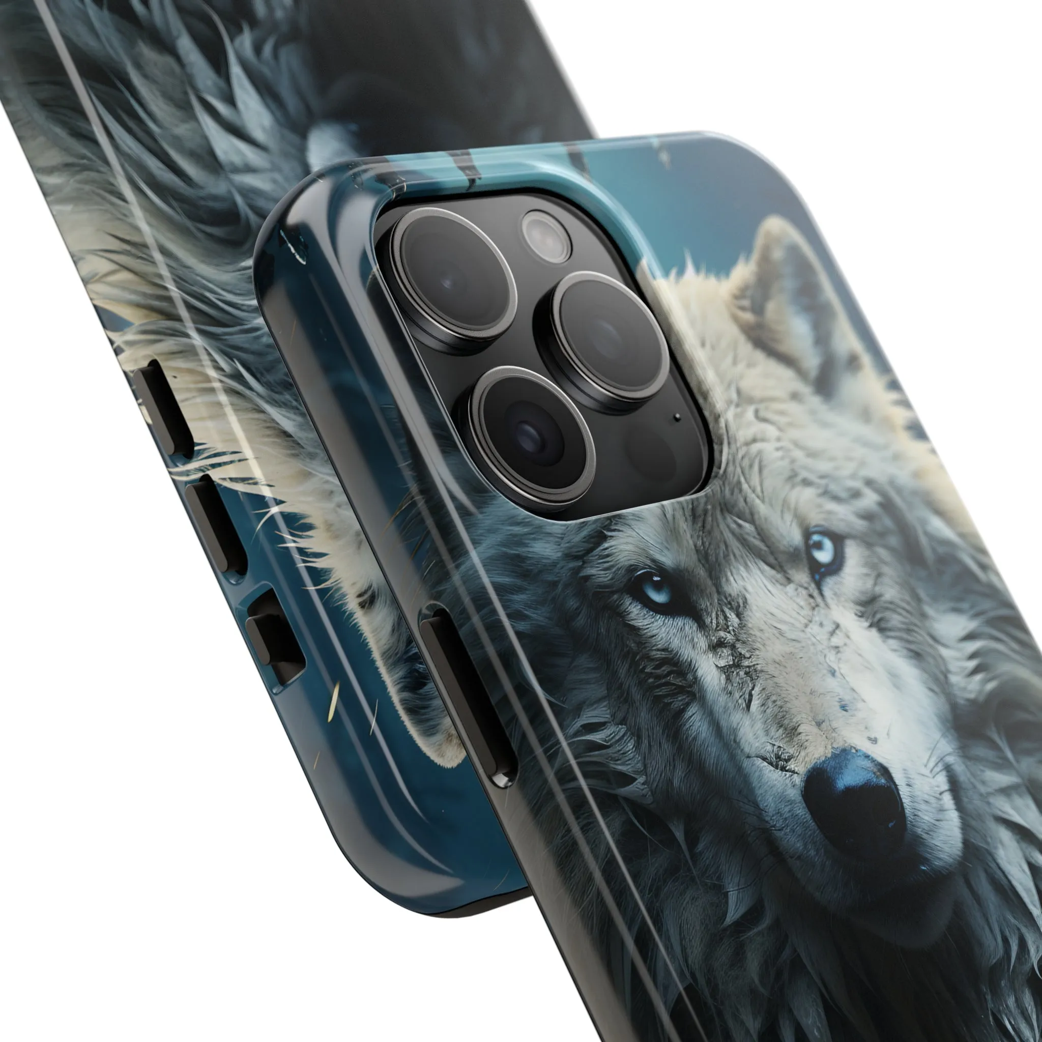 Majestic White Wolf Digital print Design Tough Phone Case compatible with a large variety of iPhone models, Gift, Phone Case