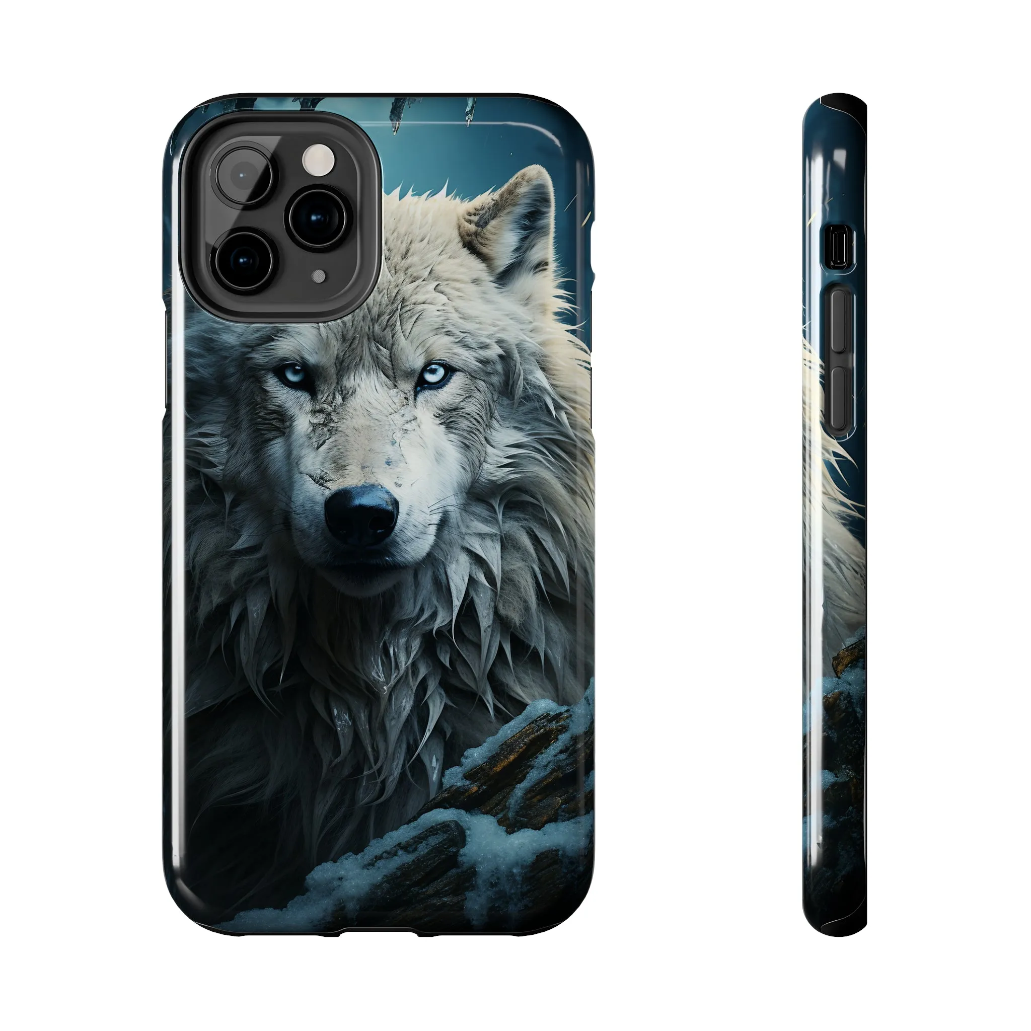 Majestic White Wolf Digital print Design Tough Phone Case compatible with a large variety of iPhone models, Gift, Phone Case