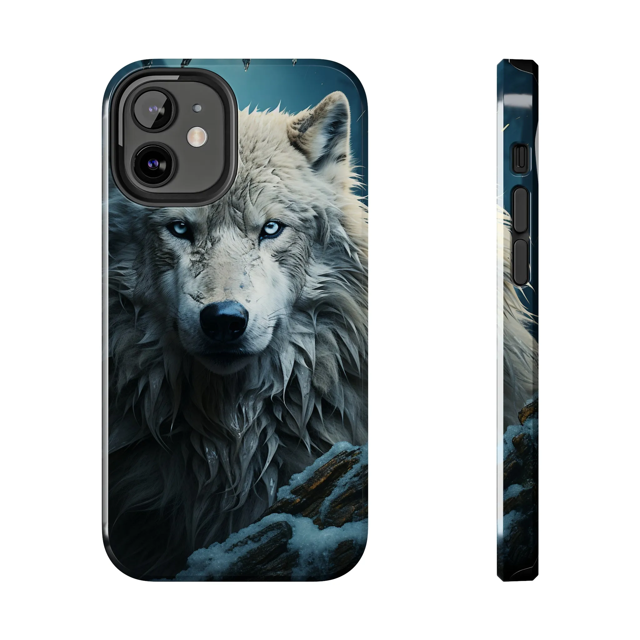 Majestic White Wolf Digital print Design Tough Phone Case compatible with a large variety of iPhone models, Gift, Phone Case