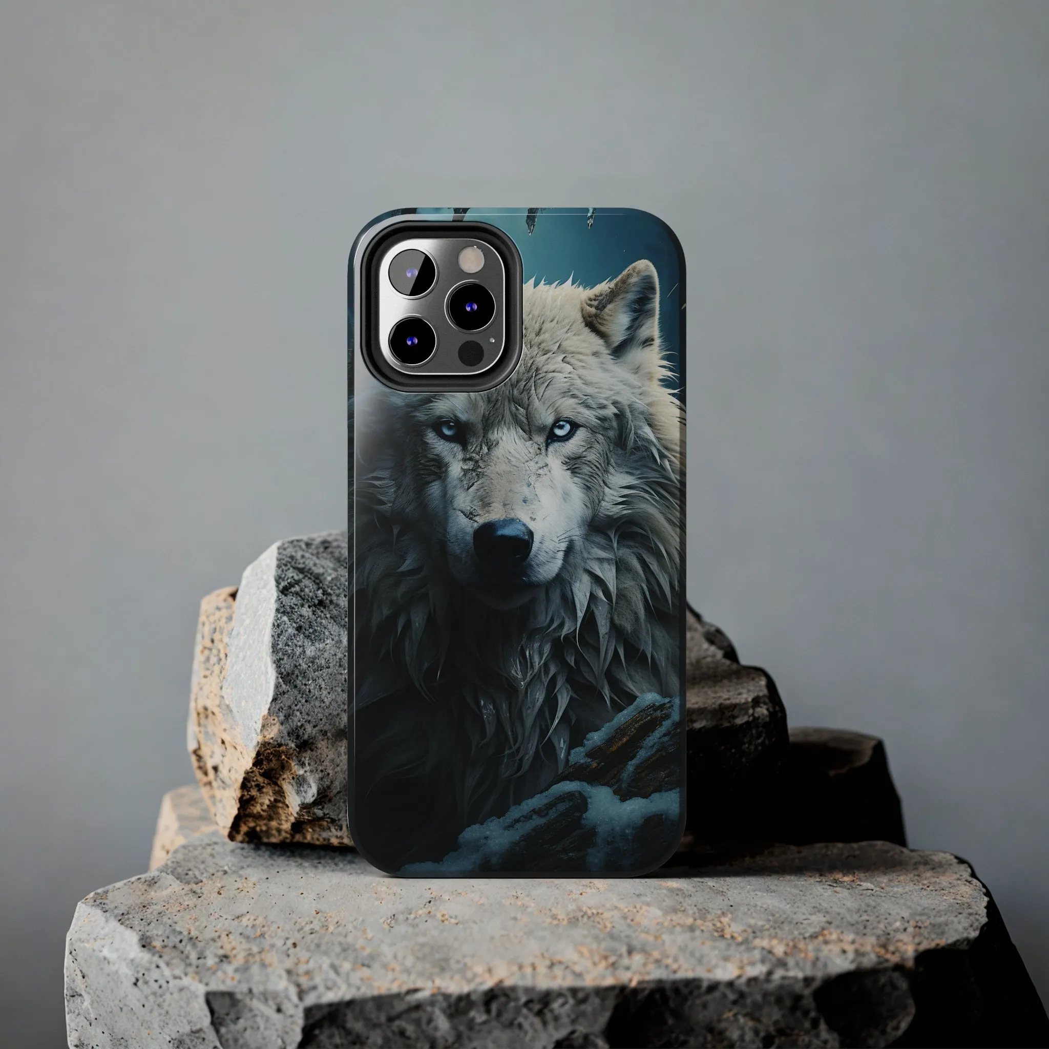 Majestic White Wolf Digital print Design Tough Phone Case compatible with a large variety of iPhone models, Gift, Phone Case