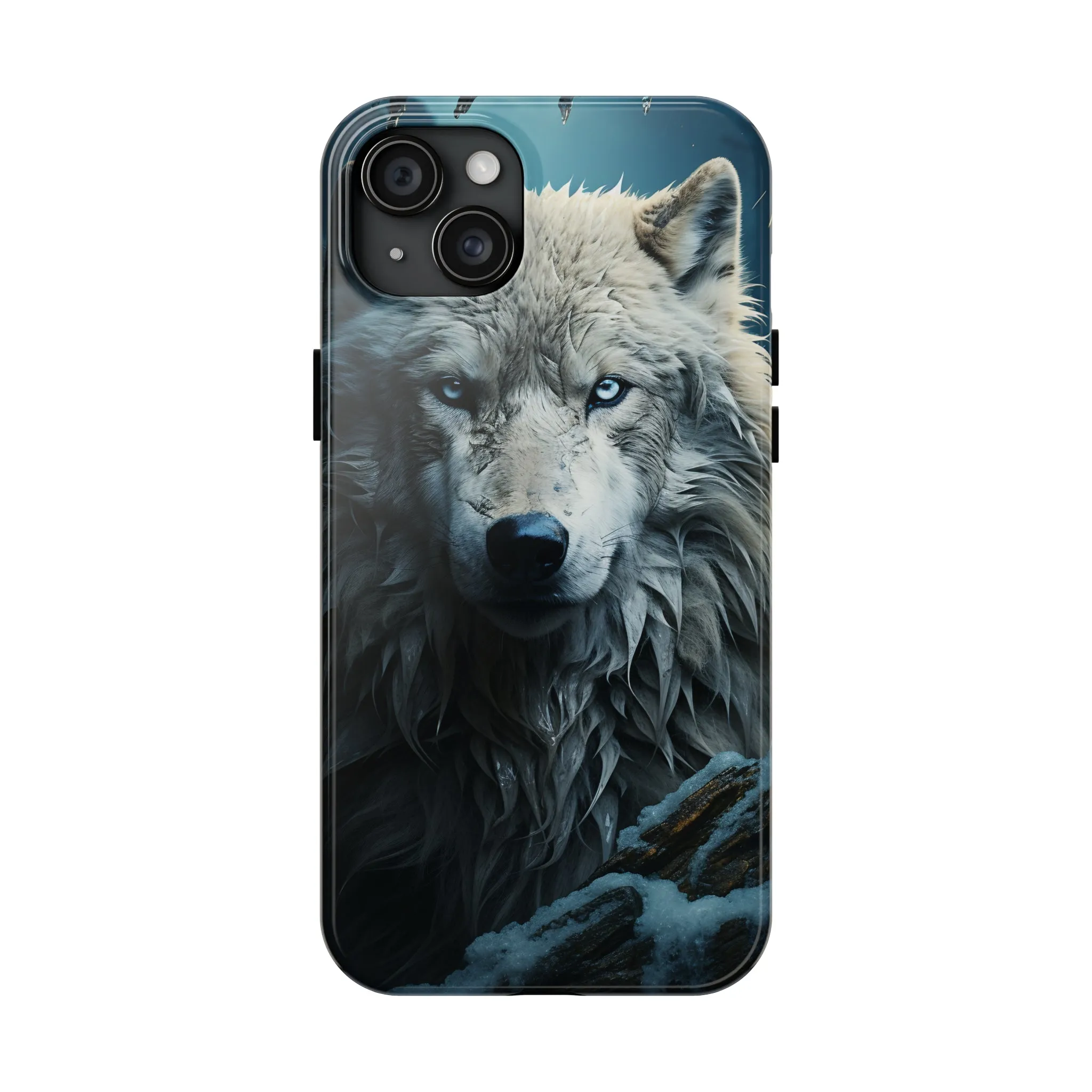 Majestic White Wolf Digital print Design Tough Phone Case compatible with a large variety of iPhone models, Gift, Phone Case