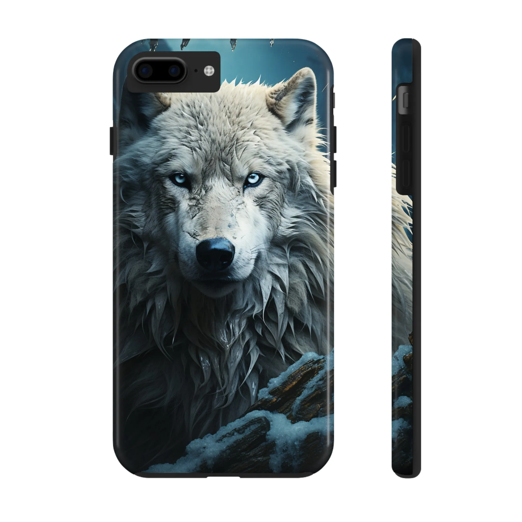 Majestic White Wolf Digital print Design Tough Phone Case compatible with a large variety of iPhone models, Gift, Phone Case