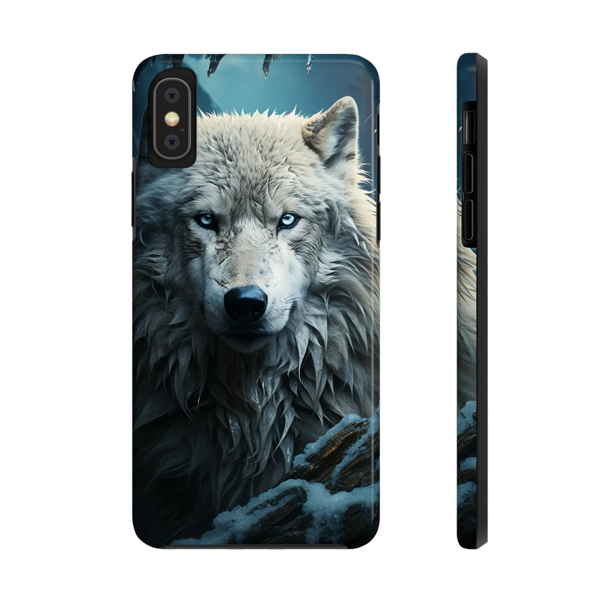 Majestic White Wolf Digital print Design Tough Phone Case compatible with a large variety of iPhone models, Gift, Phone Case