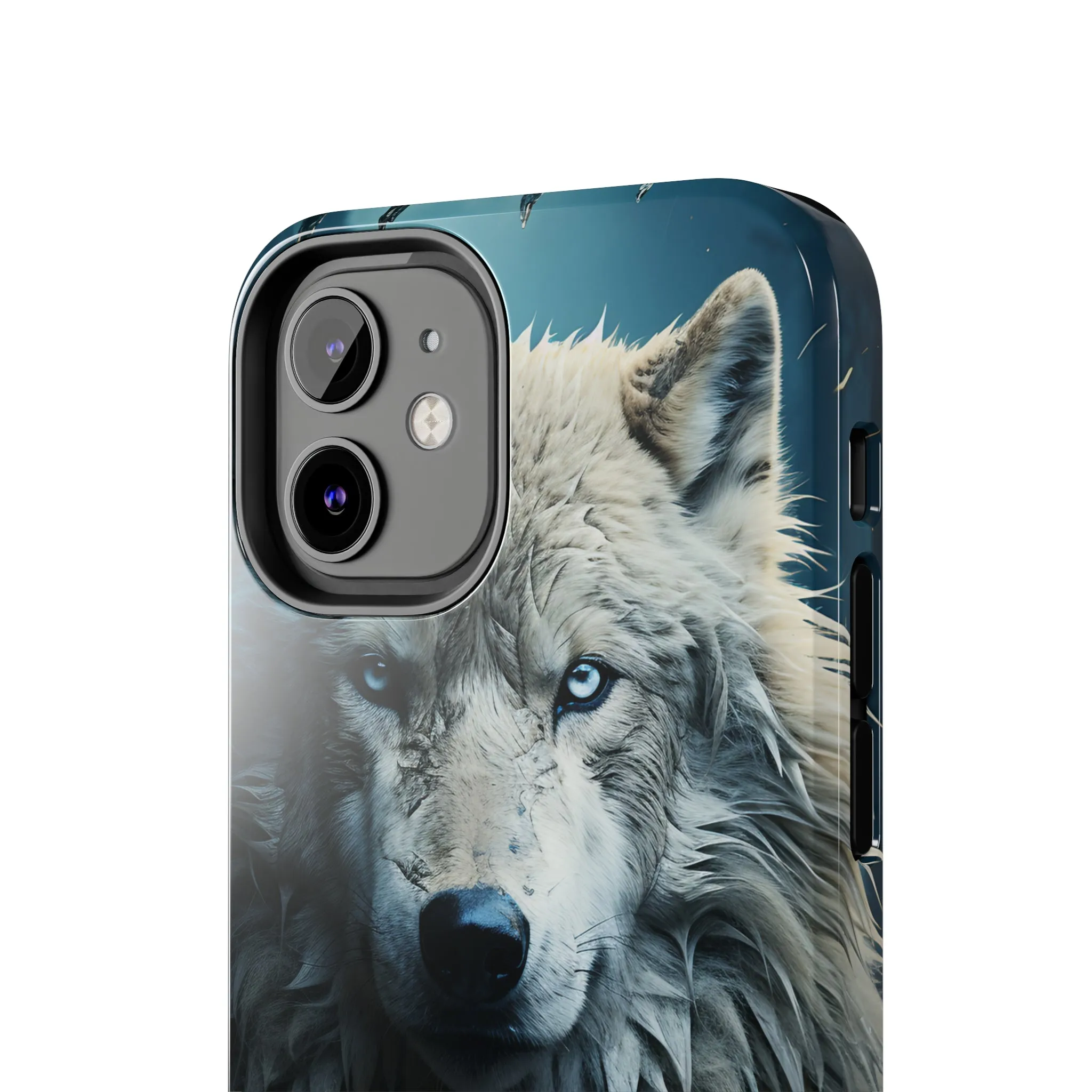 Majestic White Wolf Digital print Design Tough Phone Case compatible with a large variety of iPhone models, Gift, Phone Case