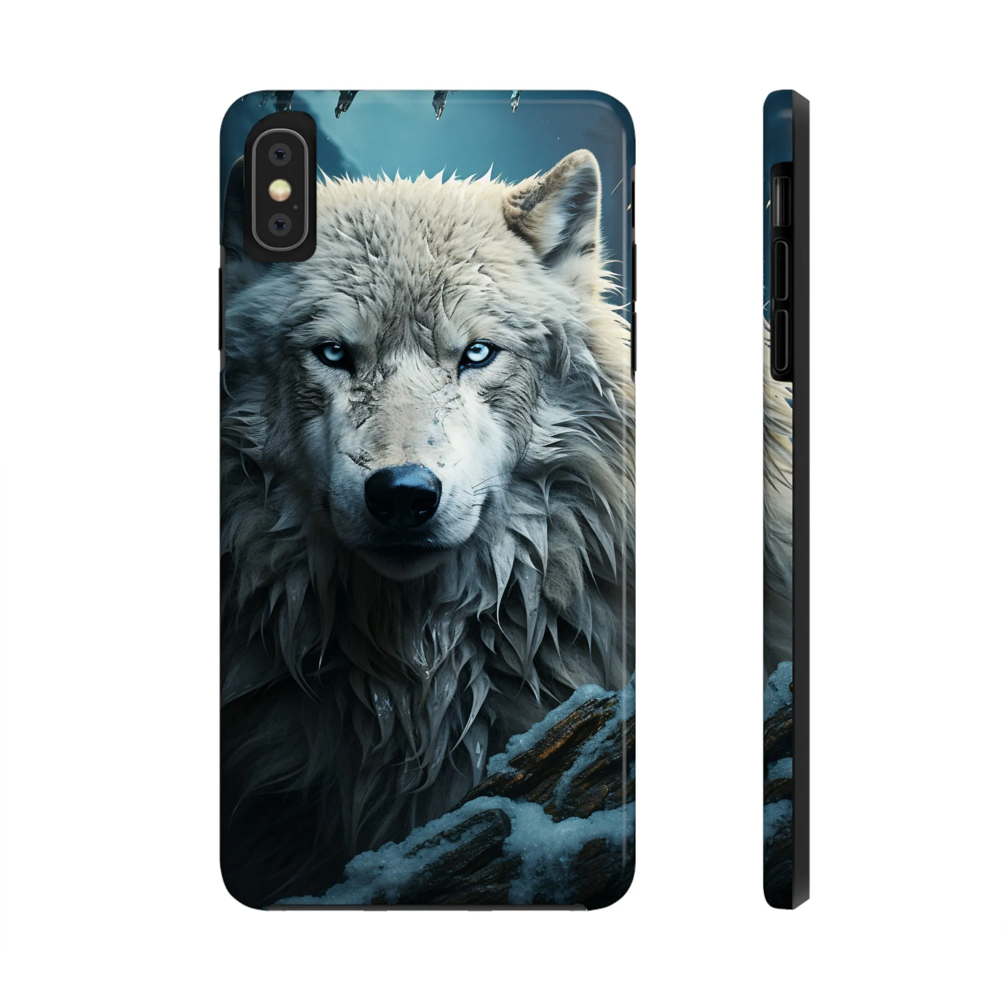 Majestic White Wolf Digital print Design Tough Phone Case compatible with a large variety of iPhone models, Gift, Phone Case