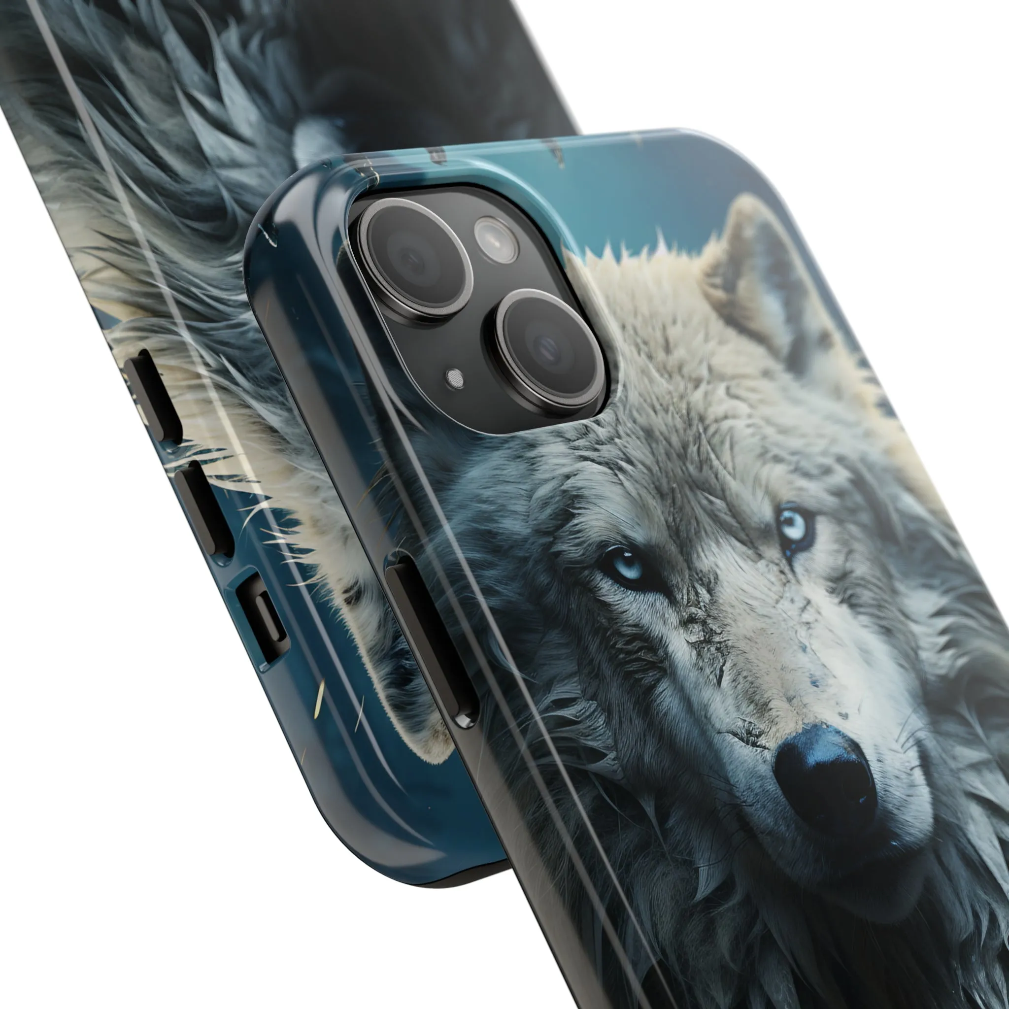 Majestic White Wolf Digital print Design Tough Phone Case compatible with a large variety of iPhone models, Gift, Phone Case