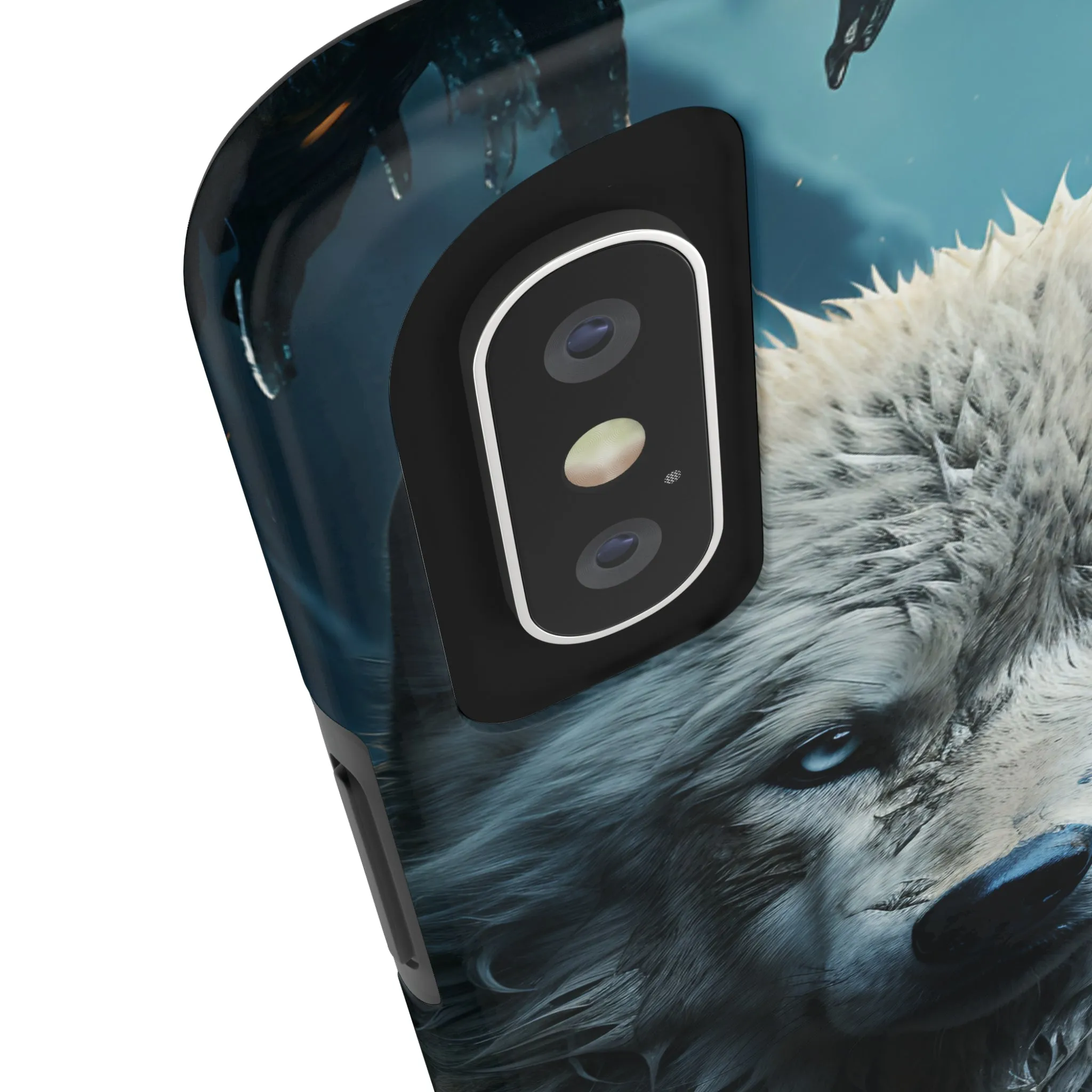 Majestic White Wolf Digital print Design Tough Phone Case compatible with a large variety of iPhone models, Gift, Phone Case