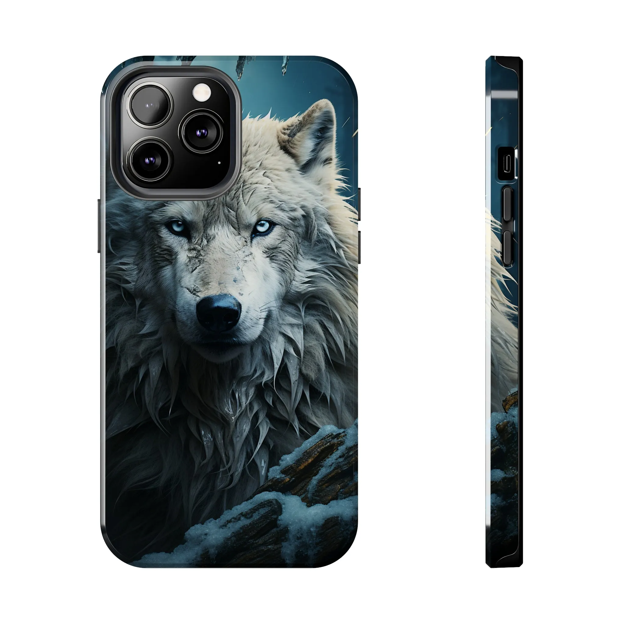 Majestic White Wolf Digital print Design Tough Phone Case compatible with a large variety of iPhone models, Gift, Phone Case