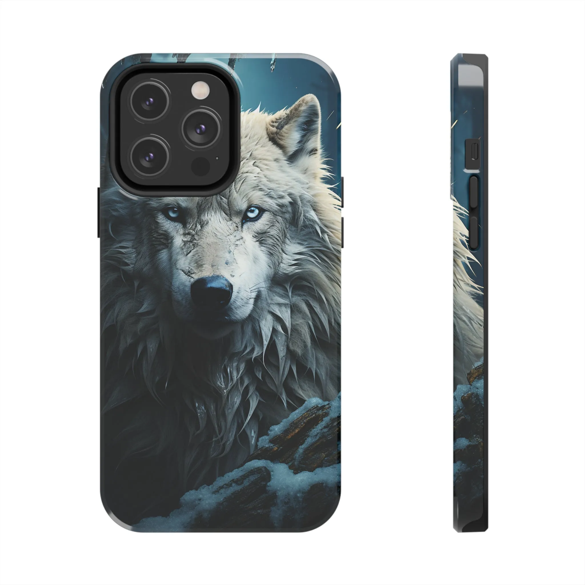 Majestic White Wolf Digital print Design Tough Phone Case compatible with a large variety of iPhone models, Gift, Phone Case