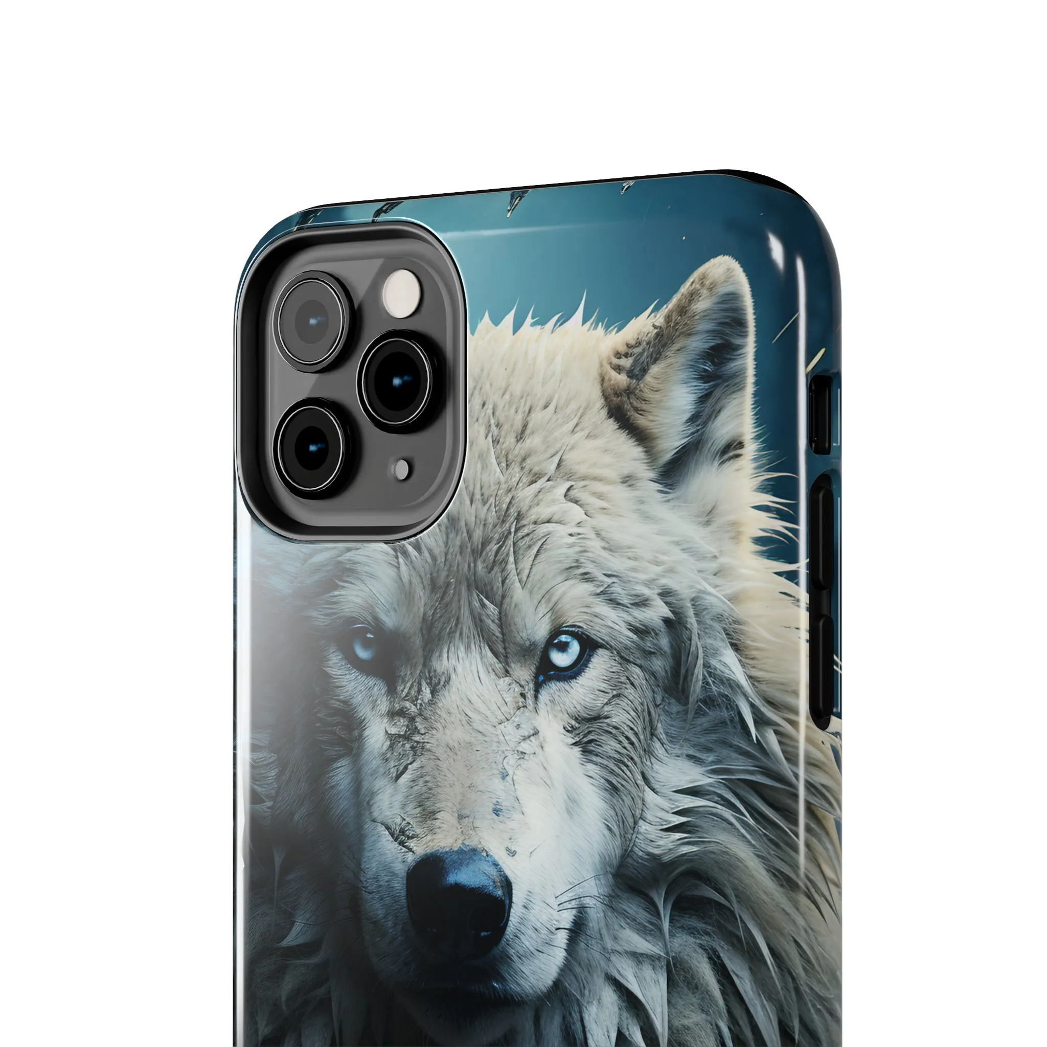 Majestic White Wolf Digital print Design Tough Phone Case compatible with a large variety of iPhone models, Gift, Phone Case