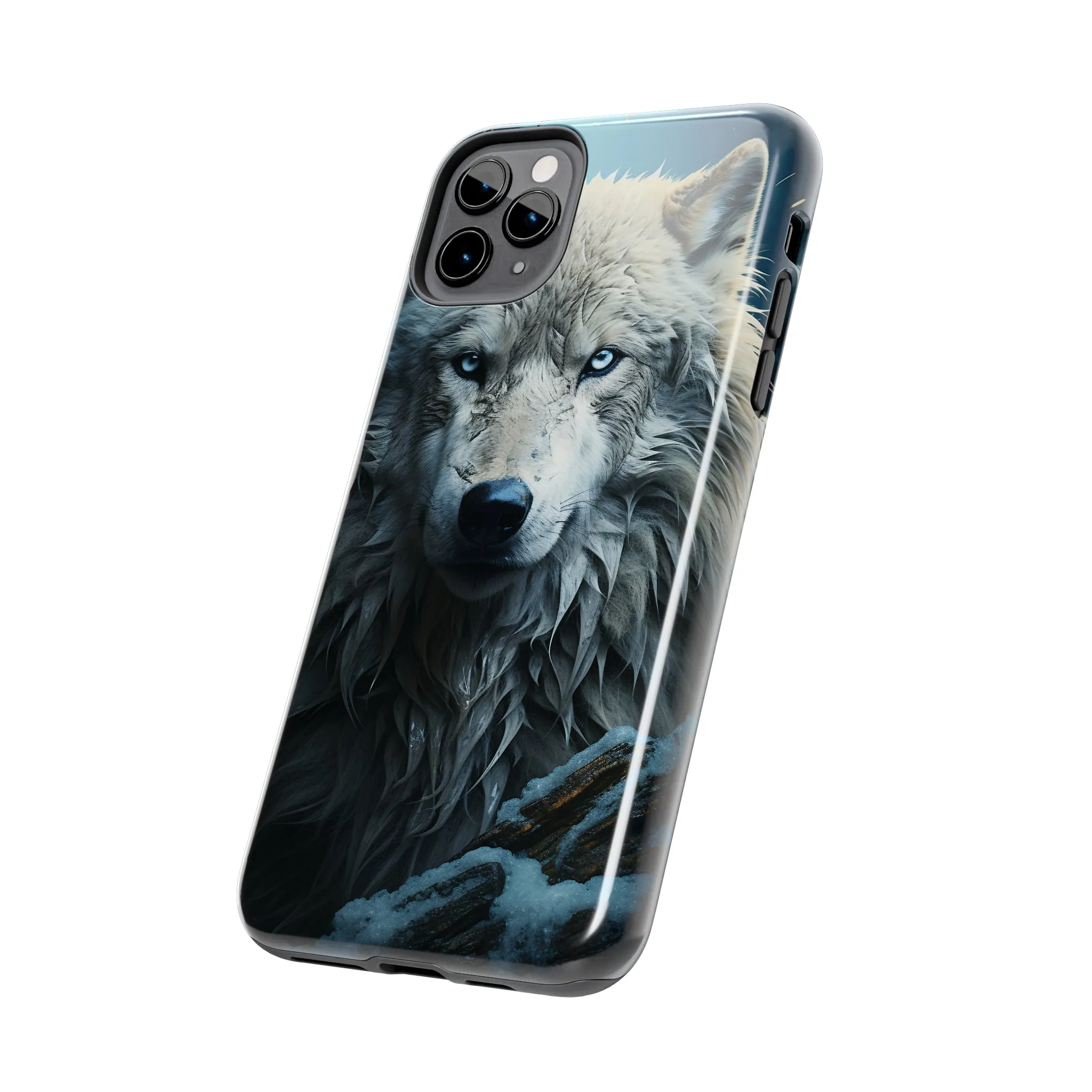 Majestic White Wolf Digital print Design Tough Phone Case compatible with a large variety of iPhone models, Gift, Phone Case