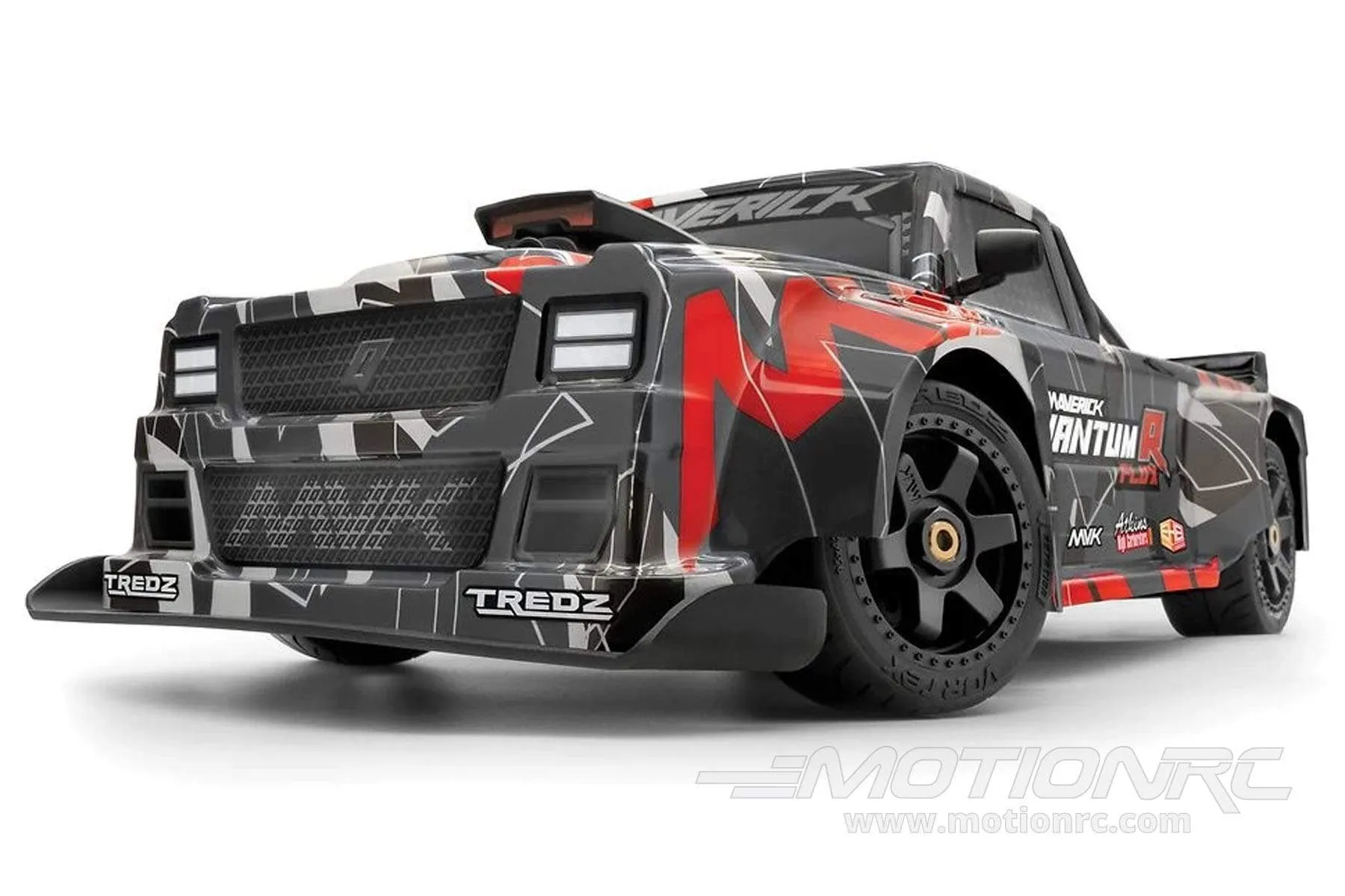 Maverick QuantumR Flux Grey/Red 1/8 Scale 4WD Race Truck - RTR