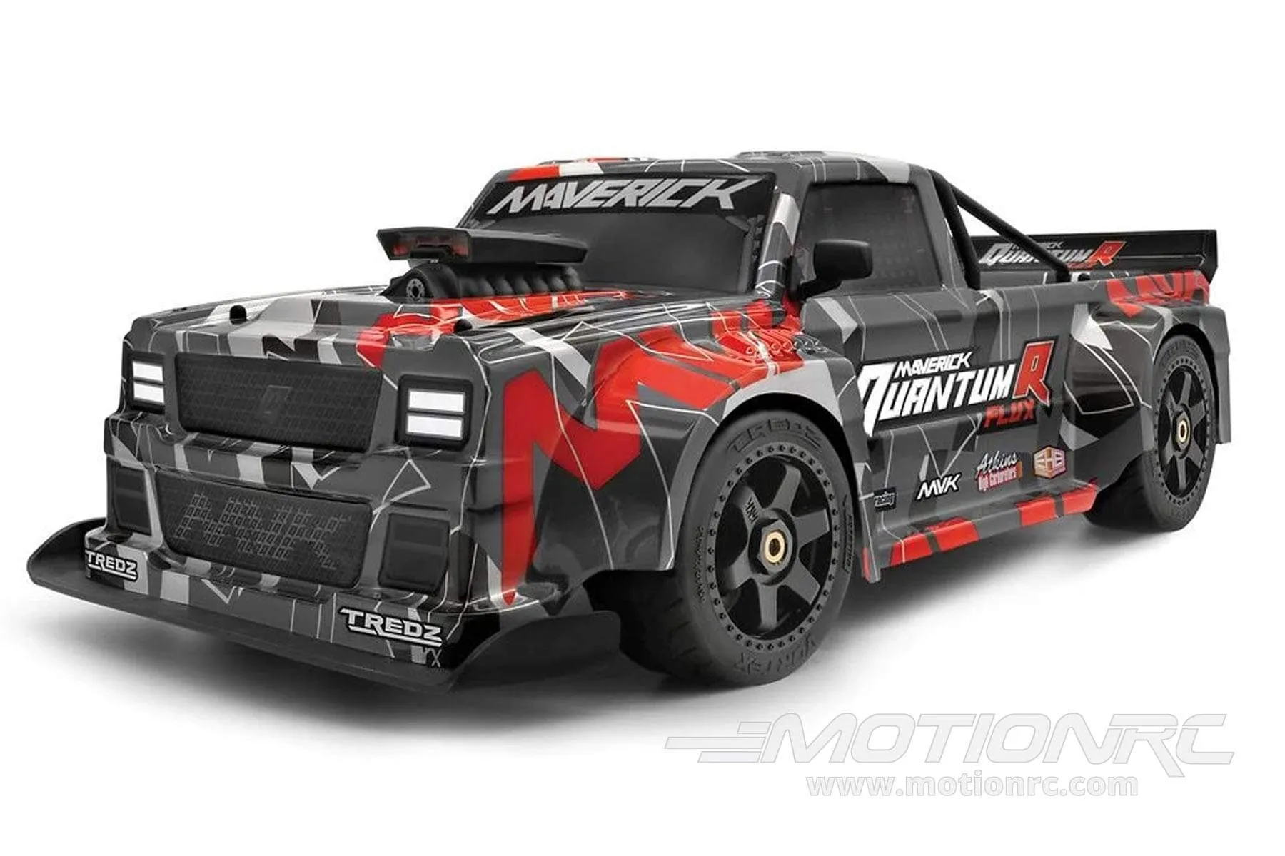 Maverick QuantumR Flux Grey/Red 1/8 Scale 4WD Race Truck - RTR