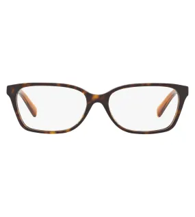 Michael Kors Unisex Dark Tortoise Rectangular Optical Frame