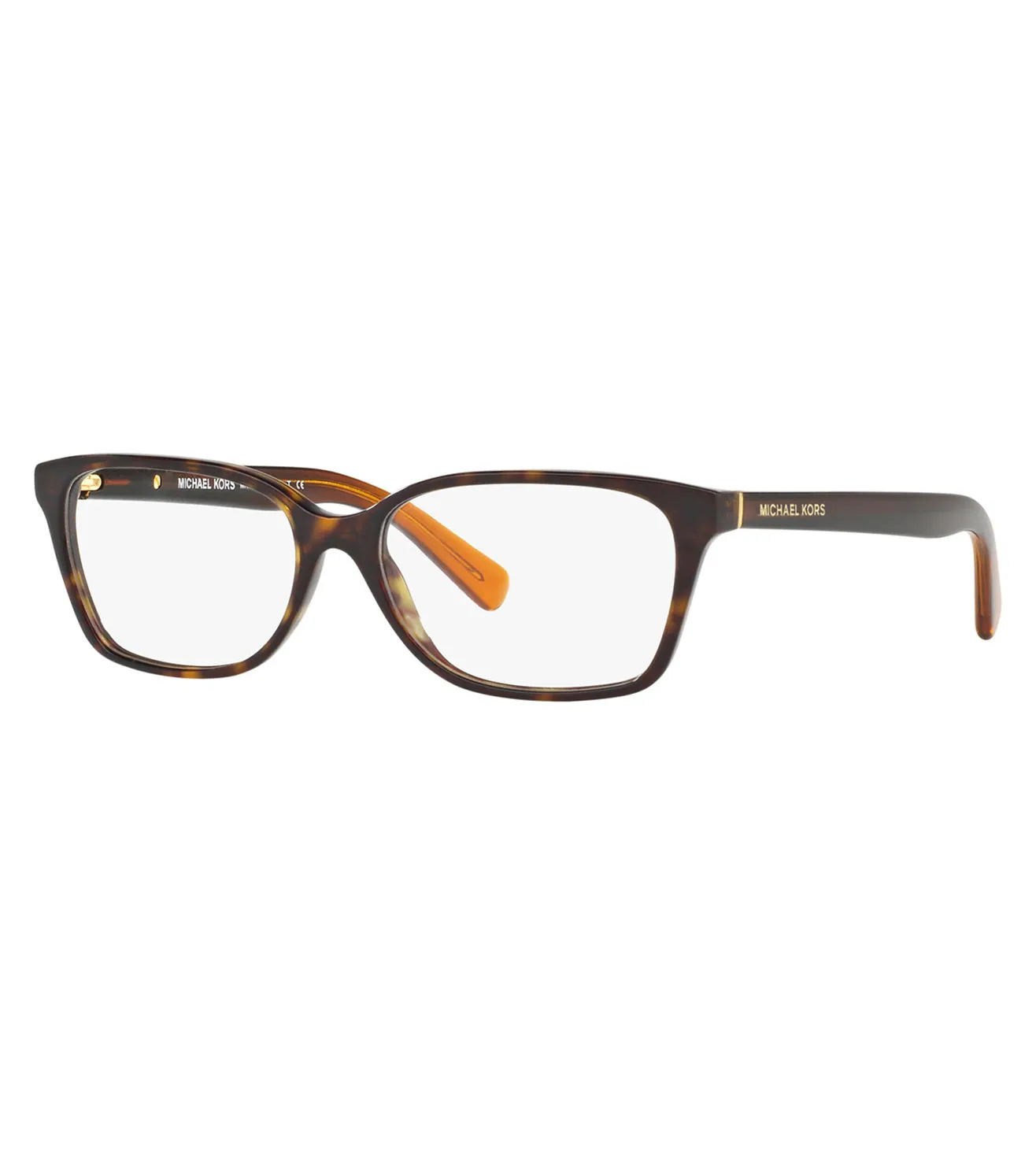 Michael Kors Unisex Dark Tortoise Rectangular Optical Frame