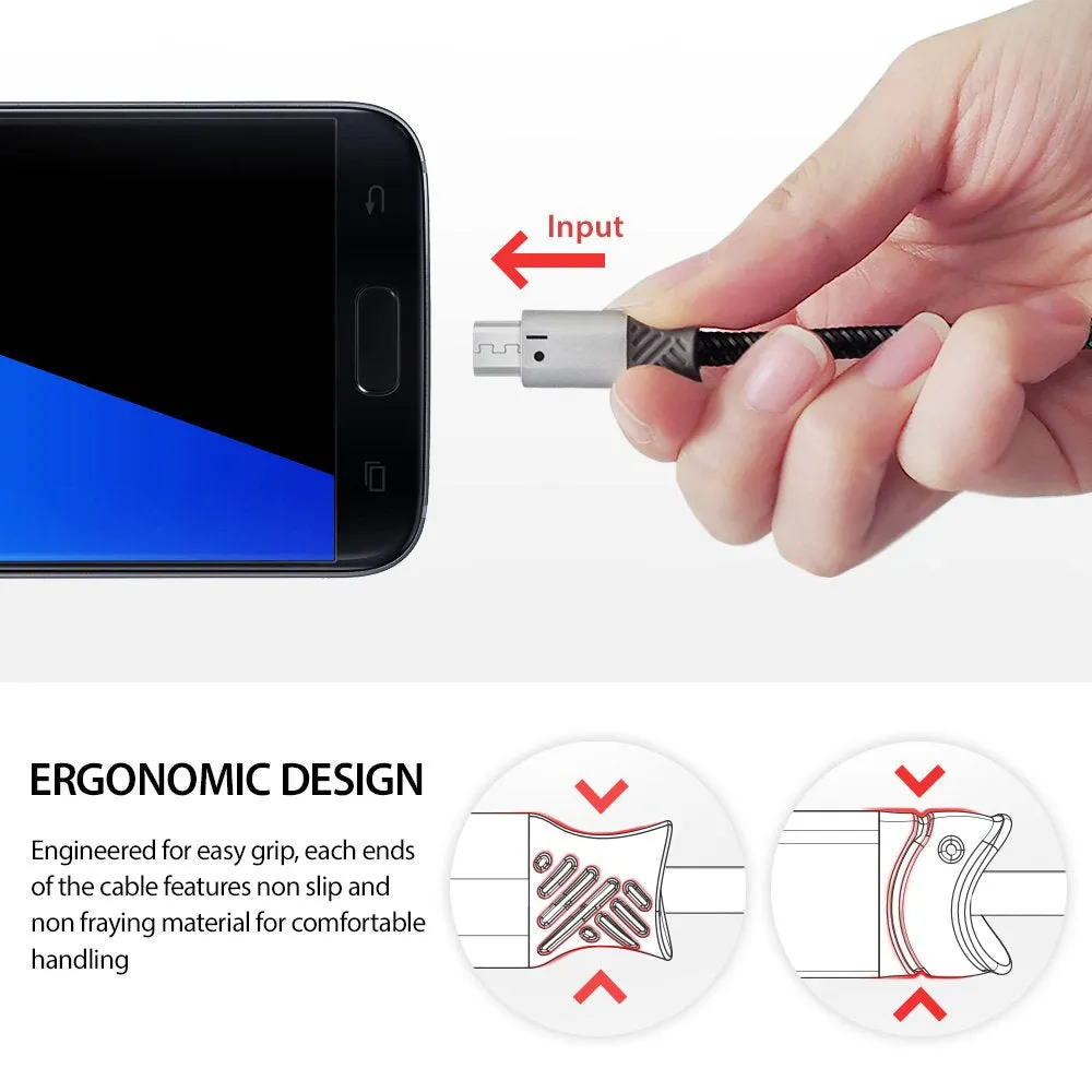 Micro USB to USB A 1.2M   20CM Micro (2 Pack)