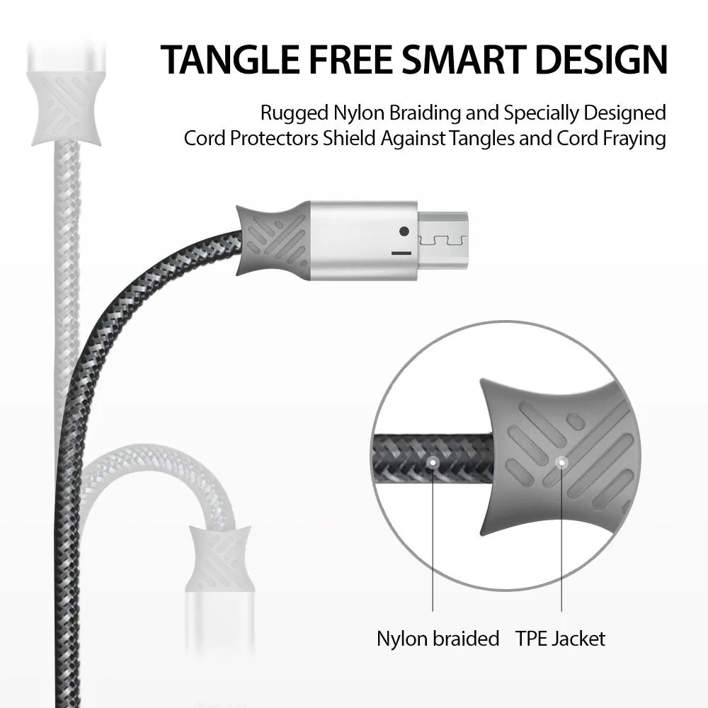 Micro USB to USB A 1.2M   20CM Micro (2 Pack)