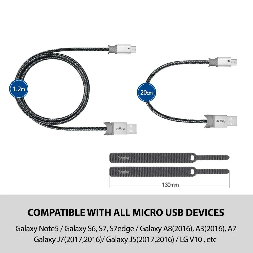 Micro USB to USB A 1.2M   20CM Micro (2 Pack)