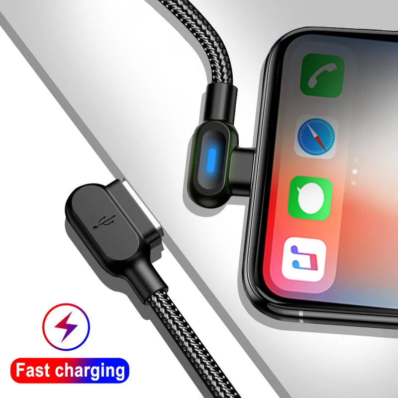 Micro USB Type C Cable Fast Charging Type-C Cable 90 Degree USB Charging USB-C Charger