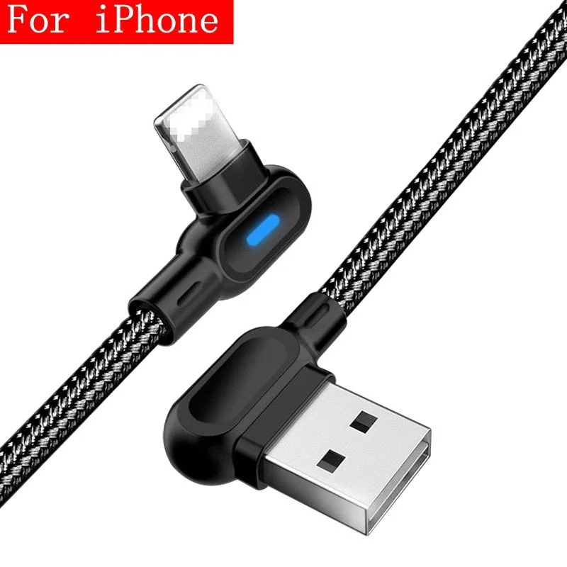 Micro USB Type C Cable Fast Charging Type-C Cable 90 Degree USB Charging USB-C Charger