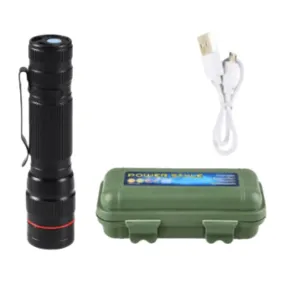 MINI LED FLASHLIGHT, 14500, W/ CASE & CHARGER