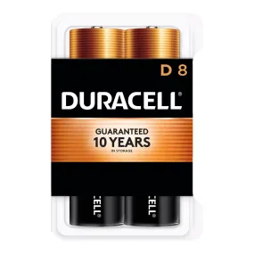 MN13RT8Z Duracell, MN1300 Alkaline Battery, D, Coppertop, 8PK