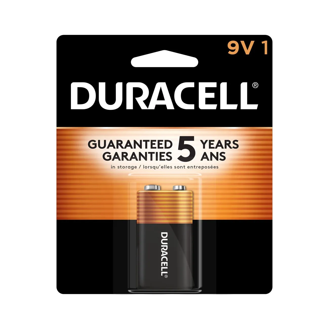 MN1604B1Z Duracell, MN1604 Alkaline Battery, 9V, Coppertop, 1PK