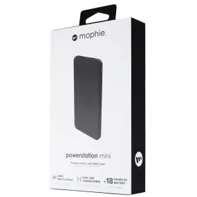 Mophie Powerstation Mini 5,000 mAh Battery with USB-C and USB-A Ports - Black