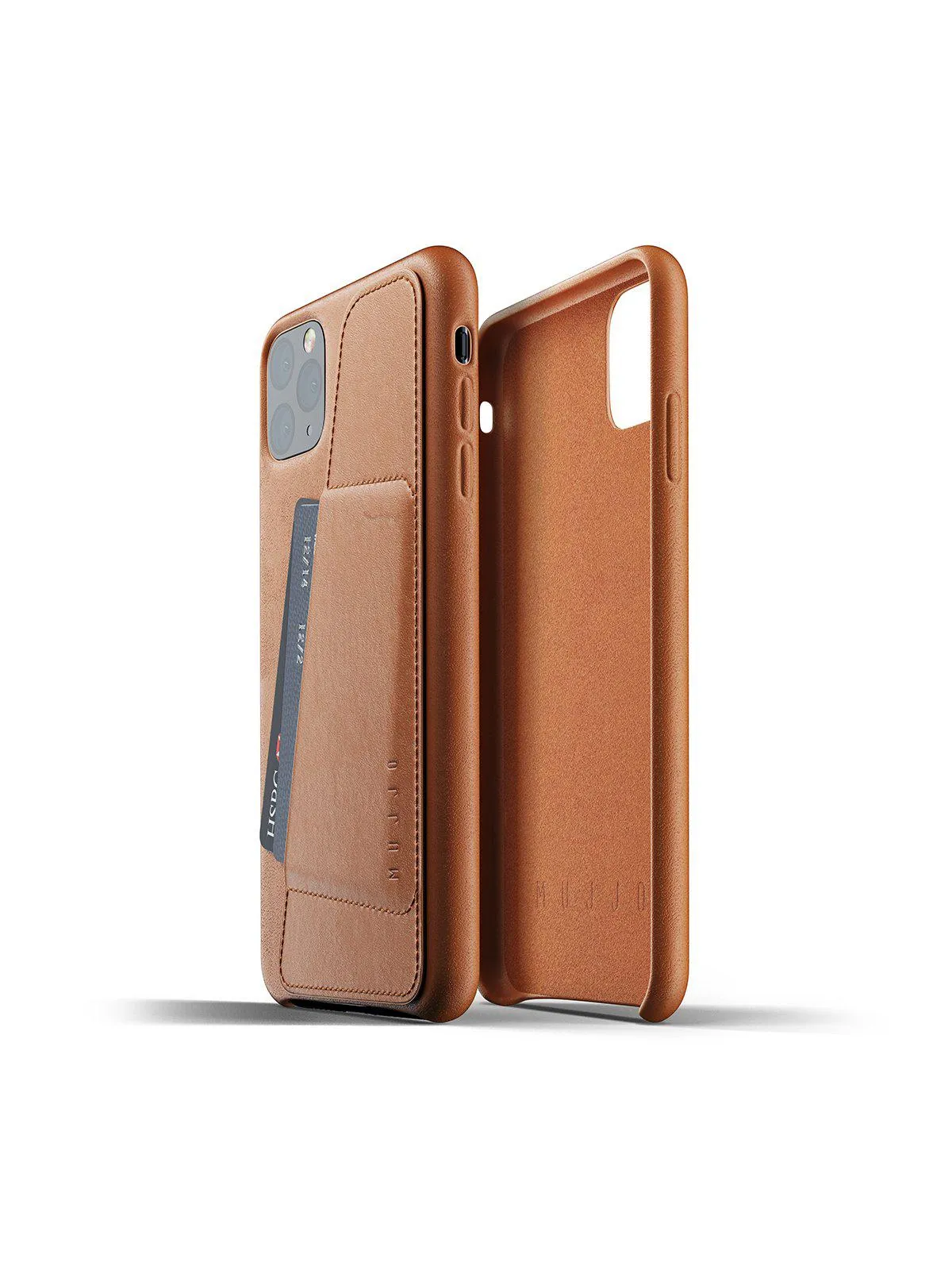 Mujjo Full Leather Wallet Case for iPhone 11 Pro Max Tan