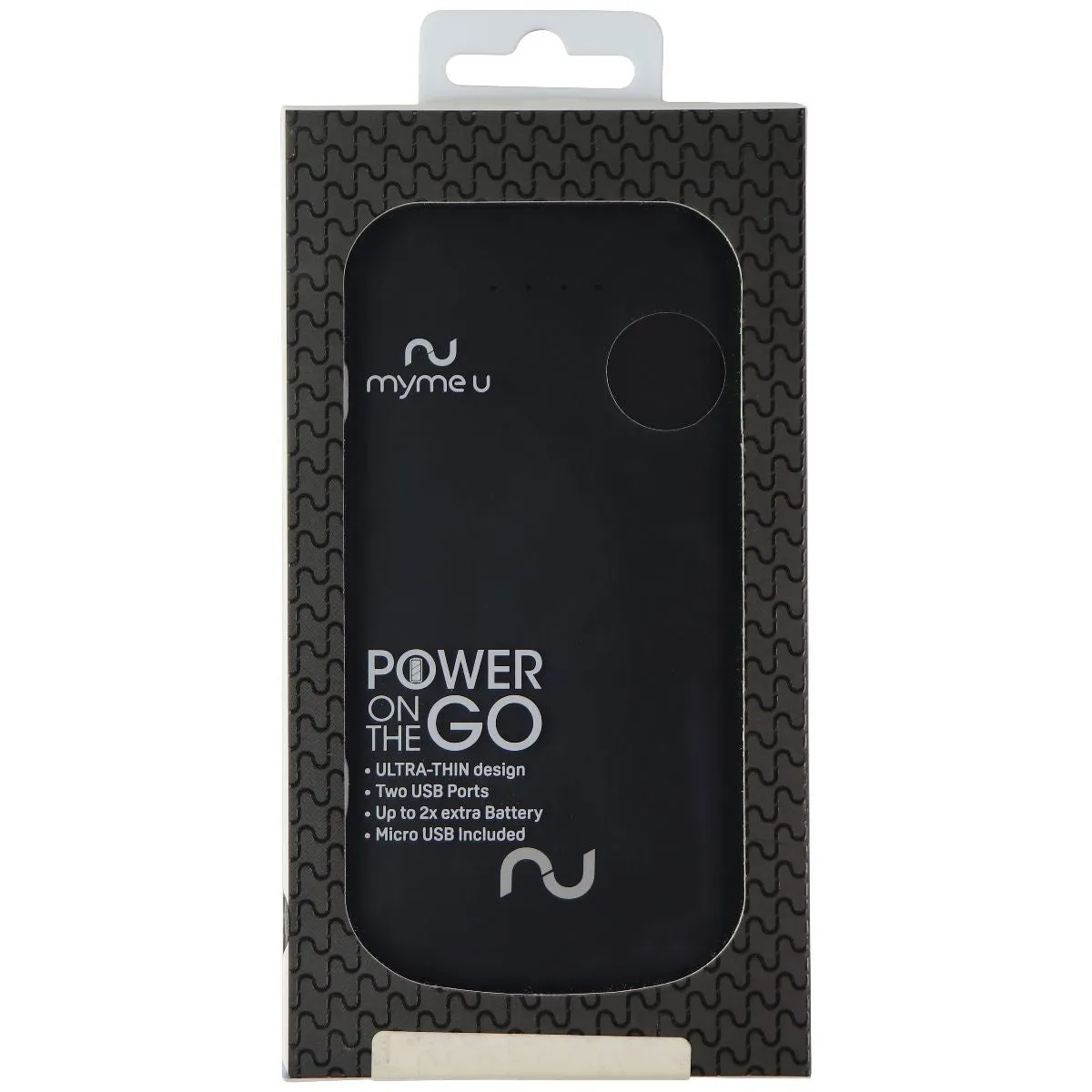 Myme U Power On the Go Portable Battery Pack with Micro-USB Cable - Black