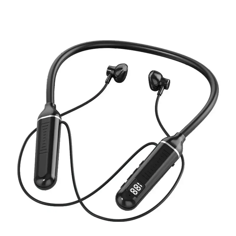 Neck-worn Wireless Bluetooth Headset With Display Function