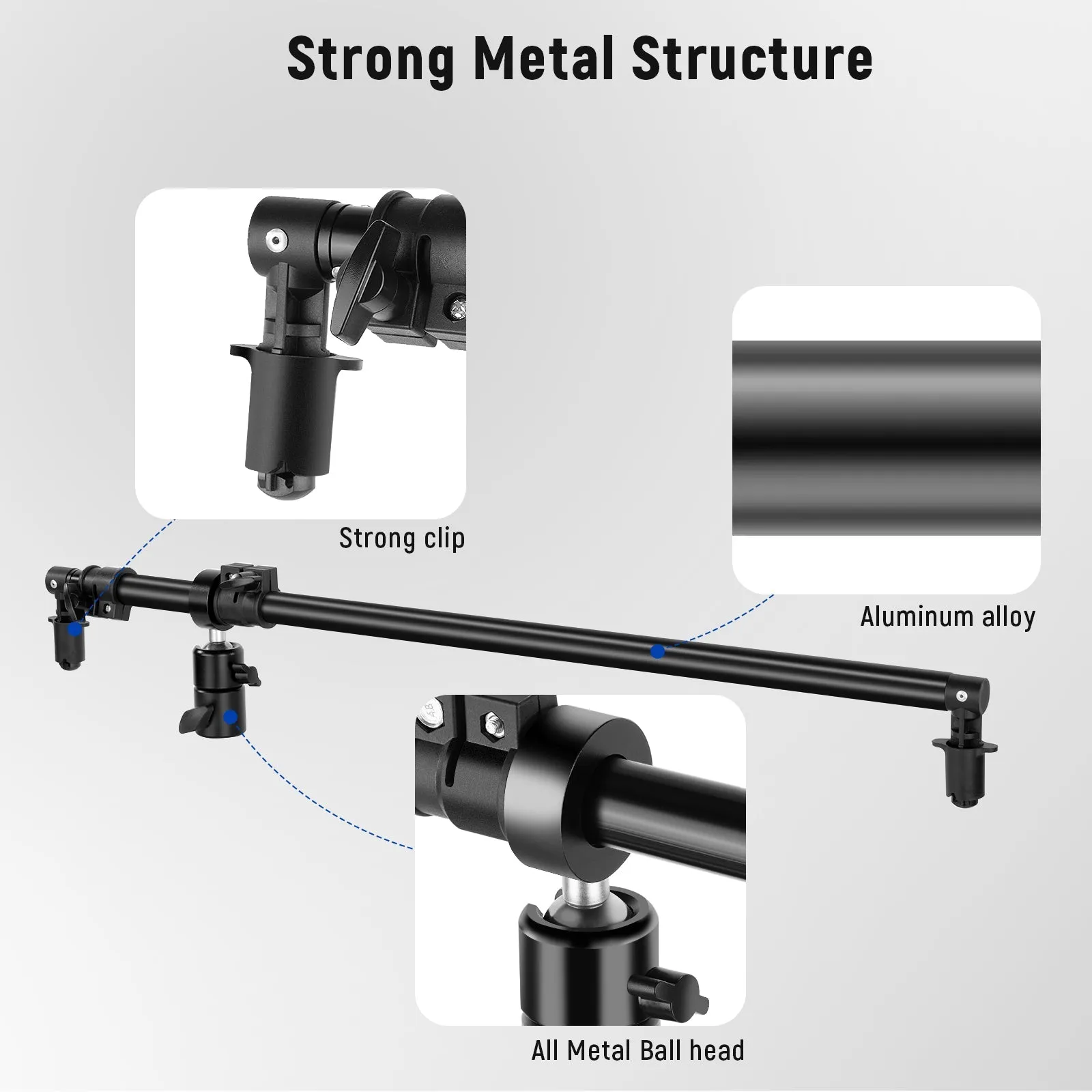 NEEWER 27.9"-47.2" Extendable Reflector Holder Arm with Light Stand