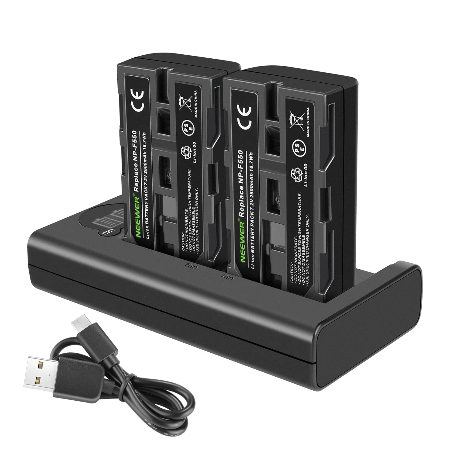 NEEWER NP-F550 Sony Battery Charger Set