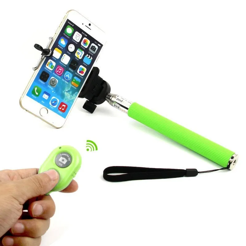 new Extendable Selfie Stick Bluetooth 6 Color Monopod clip Holder bluetooth Camera Shutter Remote Controller Android iOS