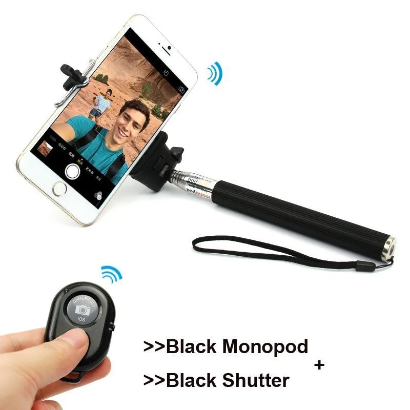 new Extendable Selfie Stick Bluetooth 6 Color Monopod clip Holder bluetooth Camera Shutter Remote Controller Android iOS