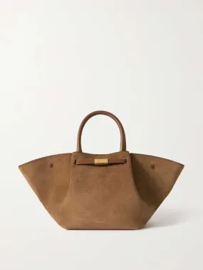 New York midi suede tote bag