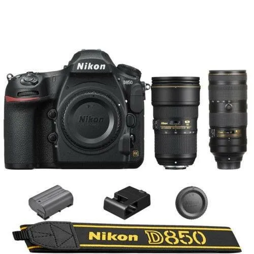 Nikon D850 Camera Body   24-70mm f/2.8E ED VR   70-200mm f/2.8E FL ED VR Lens