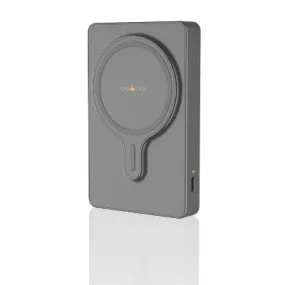 Open Box - myCharge Maglock 6k 6000mAh/12W Wireless Charger Port Power Bank Gray