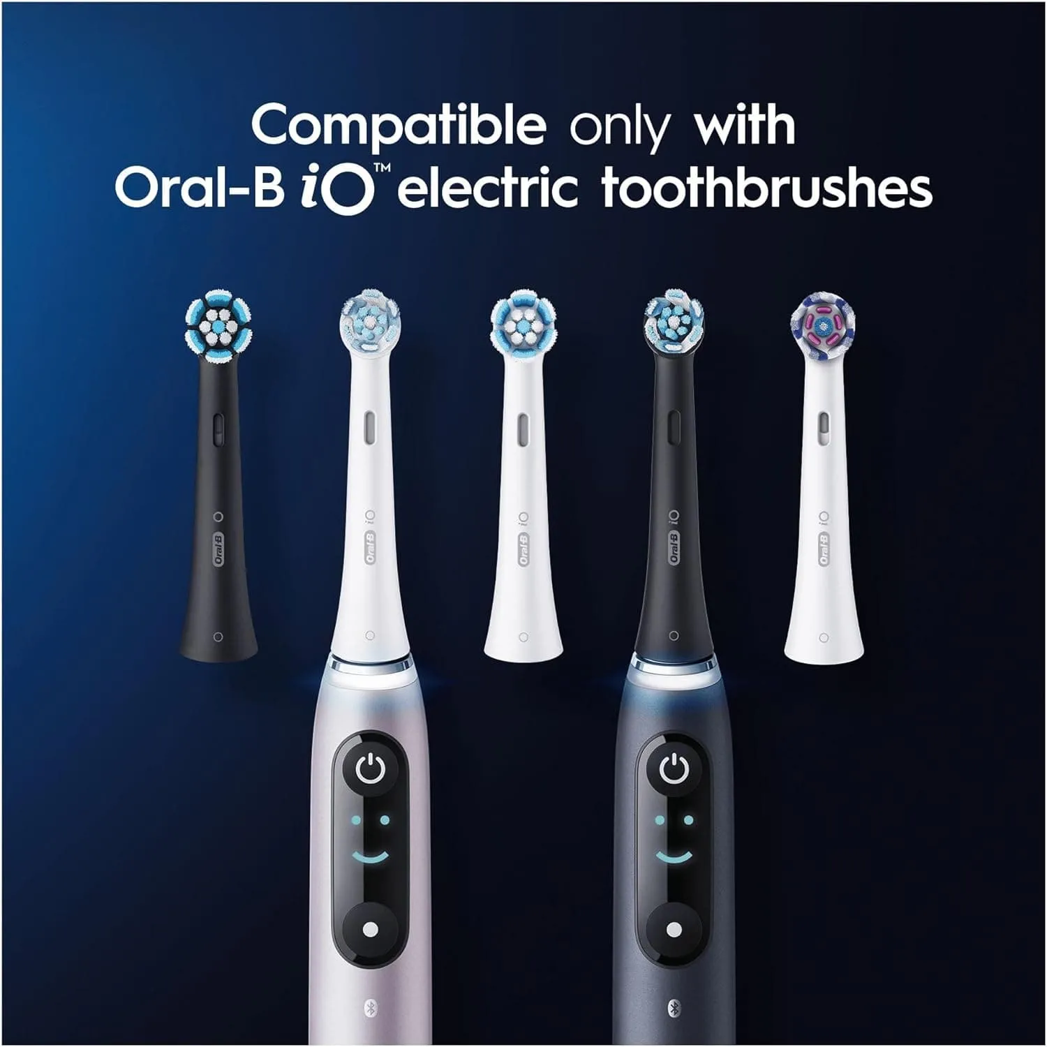 Oral-B iO Ultimate Clean Electric Toothbrush Head, Twisted & Angled Bristles for Deeper Plaque Removal, Pack of 6 Toothbrush Heads, Suitable for Mailbox, Black