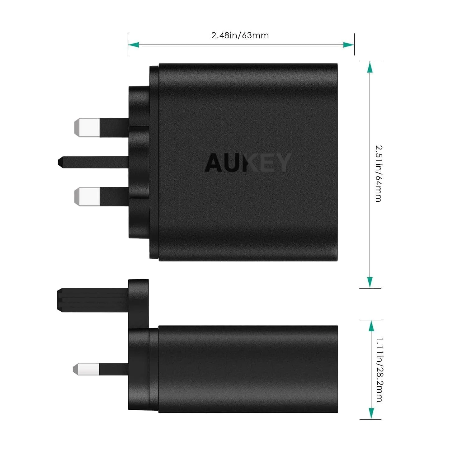 PA-T16 Dual USB Qualcomm Quick Charge 3.0 Charger (UK Plug)