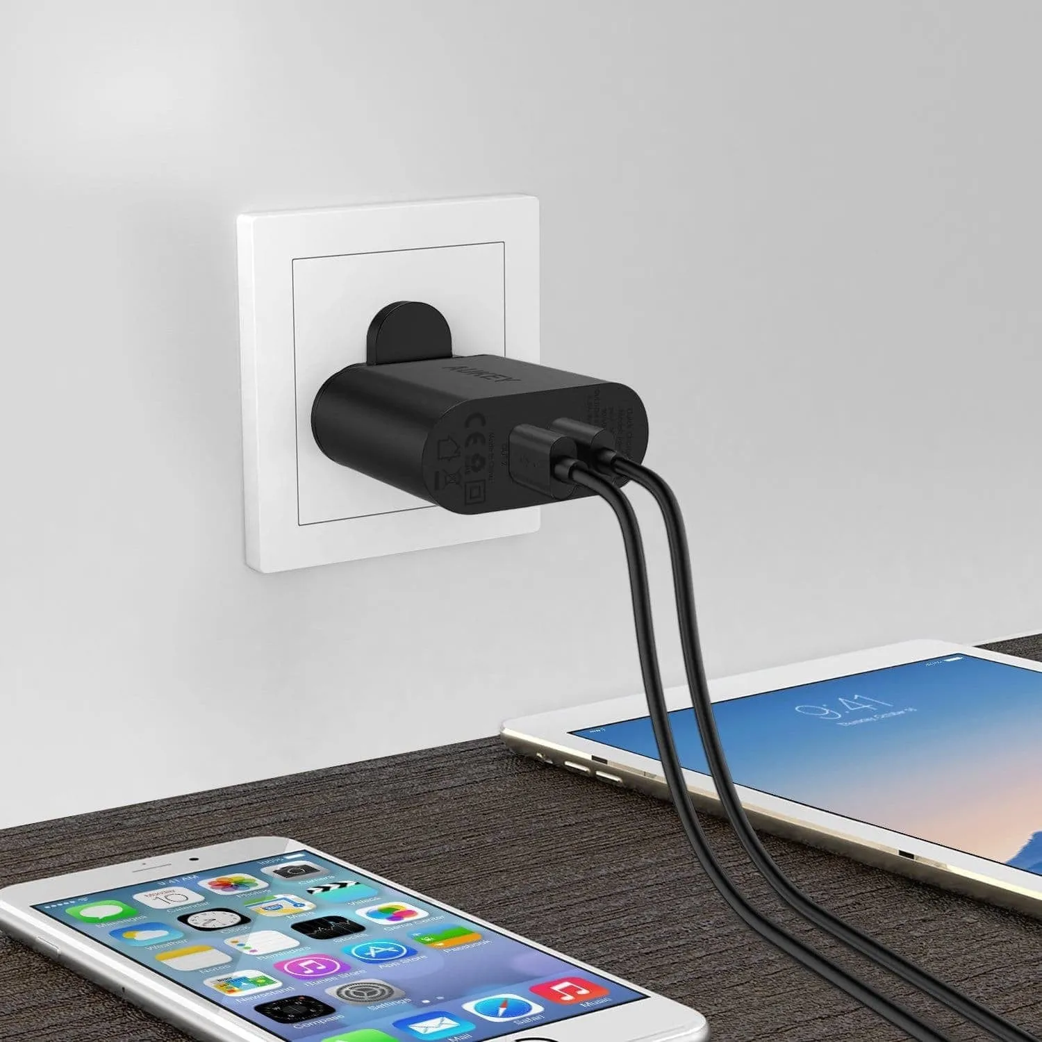 PA-T16 Dual USB Qualcomm Quick Charge 3.0 Charger (UK Plug)