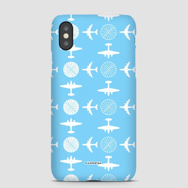 Pan Am Plane Pattern - Phone Case