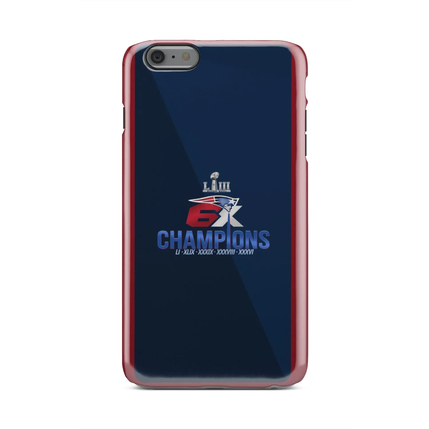 patriots Fan 6X Super Bowl champions Tough Phone Case iPhone 13 mini/Pro/Pro Max/12/Galaxy All Models