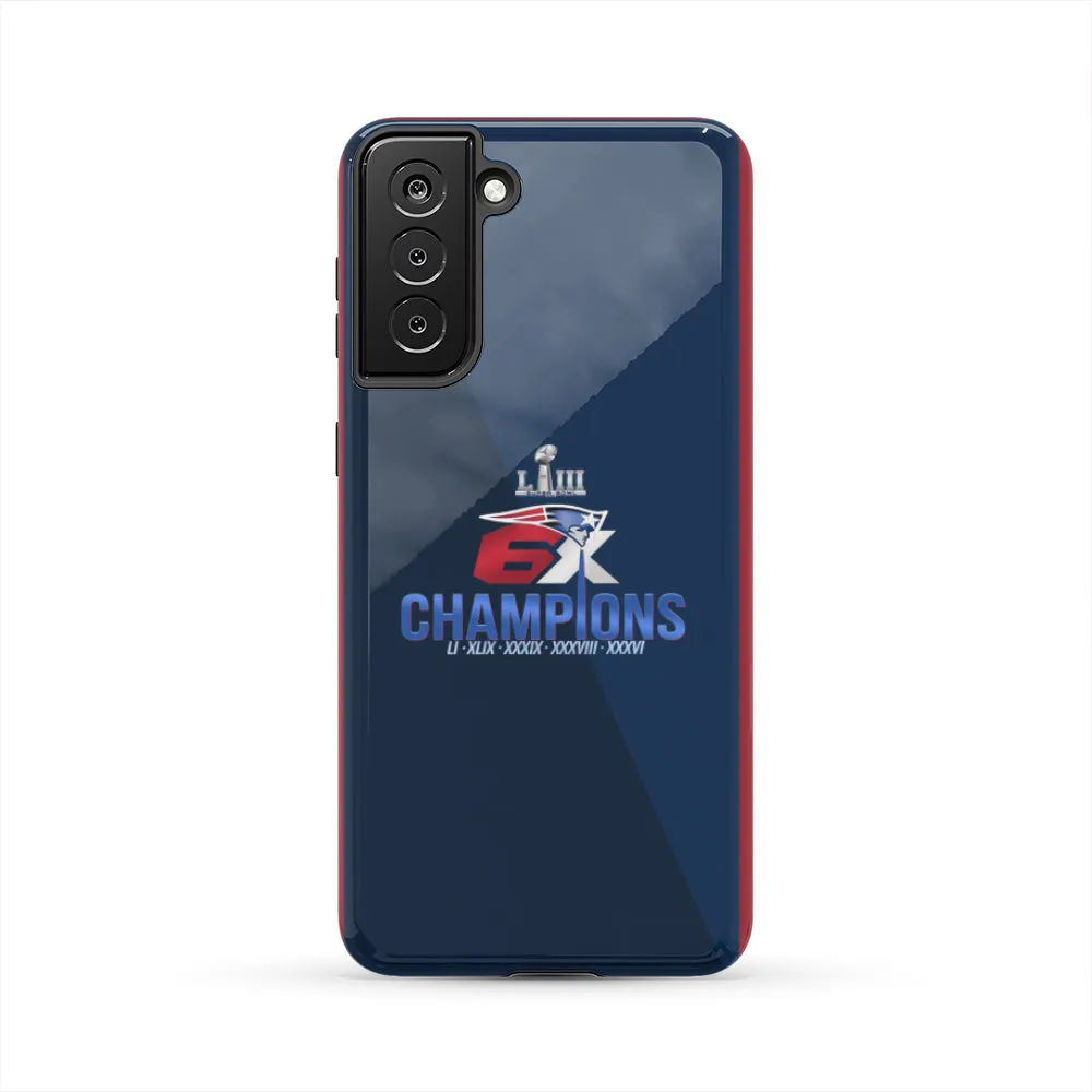 patriots Fan 6X Super Bowl champions Tough Phone Case iPhone 13 mini/Pro/Pro Max/12/Galaxy All Models