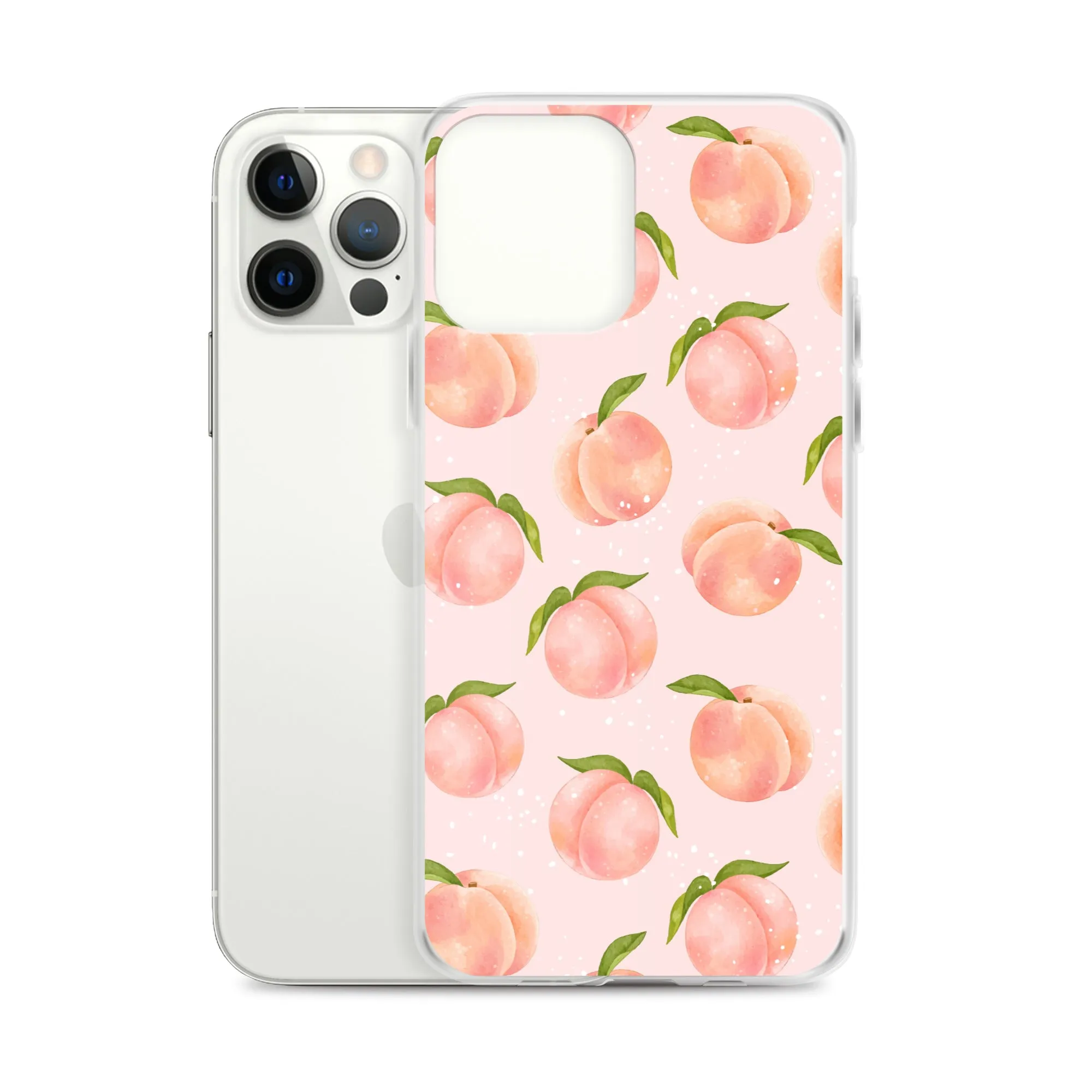 Peach iPhone 14 Pro Max Case, Fruit Print Cute Gift Aesthetic iPhone 13 12 11 Mini SE 2020 XS Max XR X 8 7 Plus Cell Phone Cover